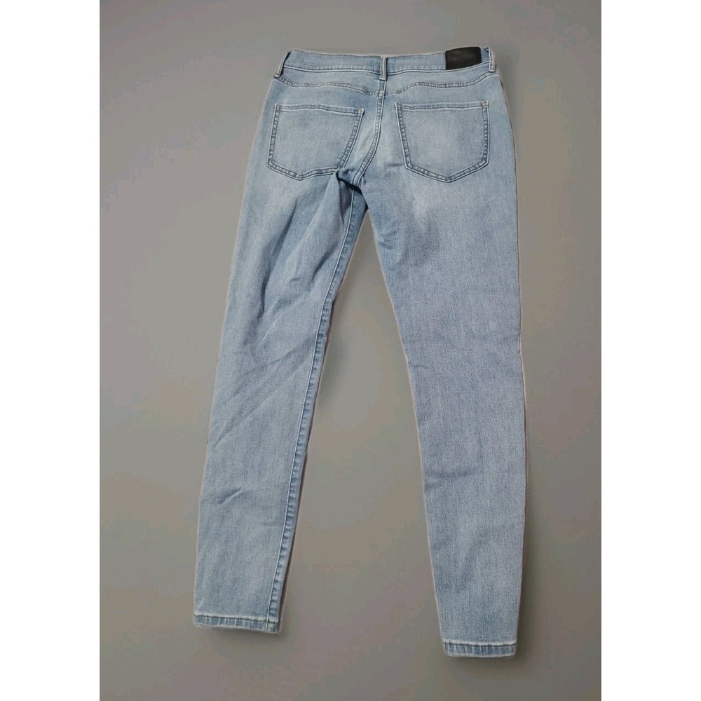 Express Skinny Mid Rise Light Wash Womens Jeans‎ Size 6R Front Seams - Picture 2 of 8
